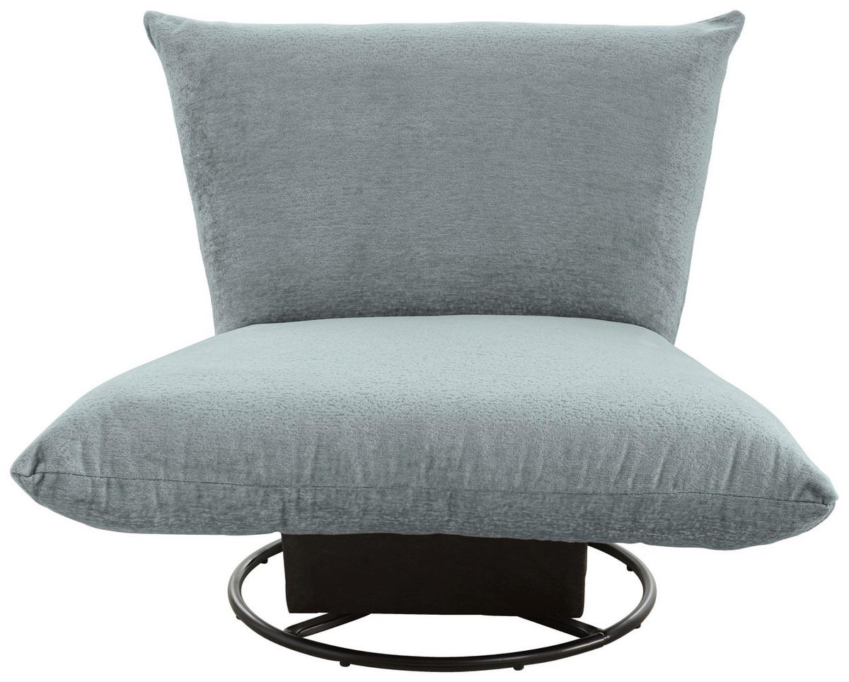 Relaxsessel Cremona Hellblau B: 100 Cm - Schwarz/Hellblau, Design, Textil (100/78/96cm) - Livetastic