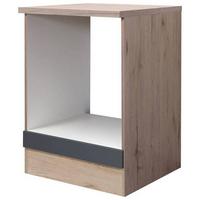 Skrinka na vstavanú rúru SHADOW HU60 - sivá - dub San Remo/tmavosivá, Modern, kompozitné drevo (60/85/60cm)