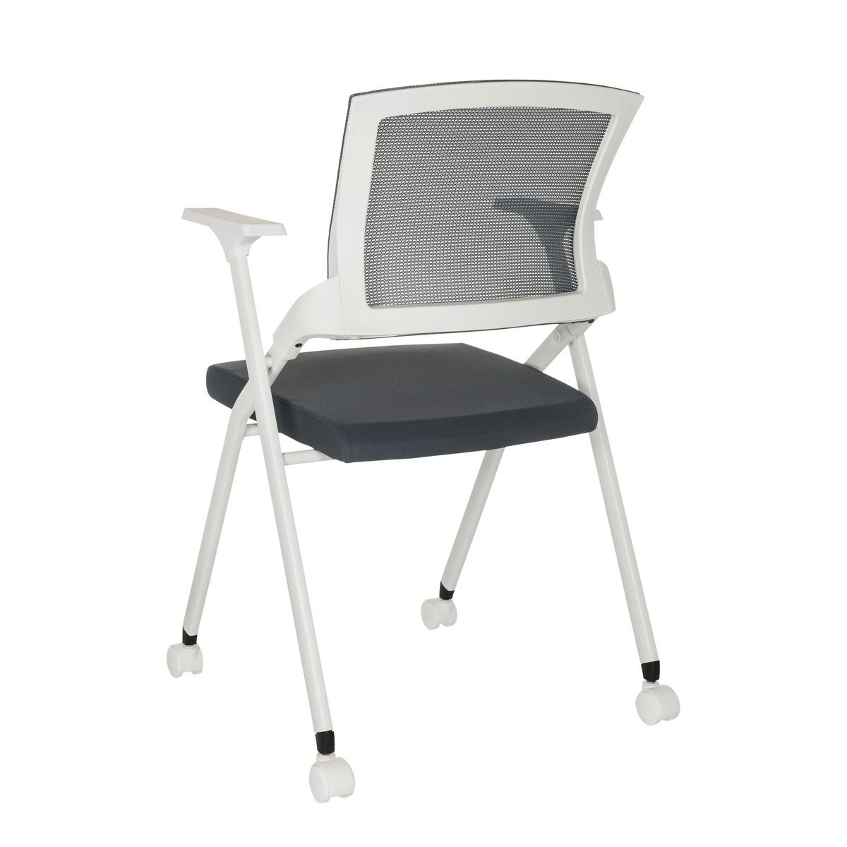 Besucherstuhl Priority Ii W - Weiß/Grau, Basics, Kunststoff/Textil (61/98/58cm) - MID.YOU