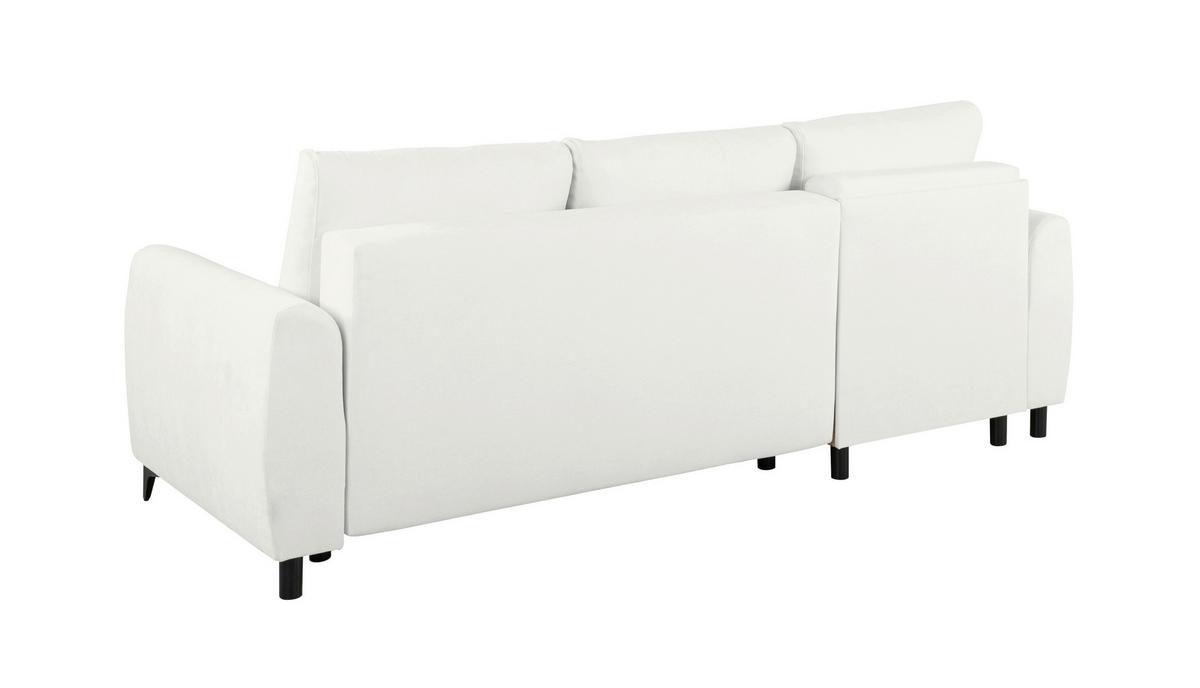 Ecksofa Moli, Creme S: 236x148 cm - Creme/Schwarz, Design, Textil (236/148cm) - MID.YOU