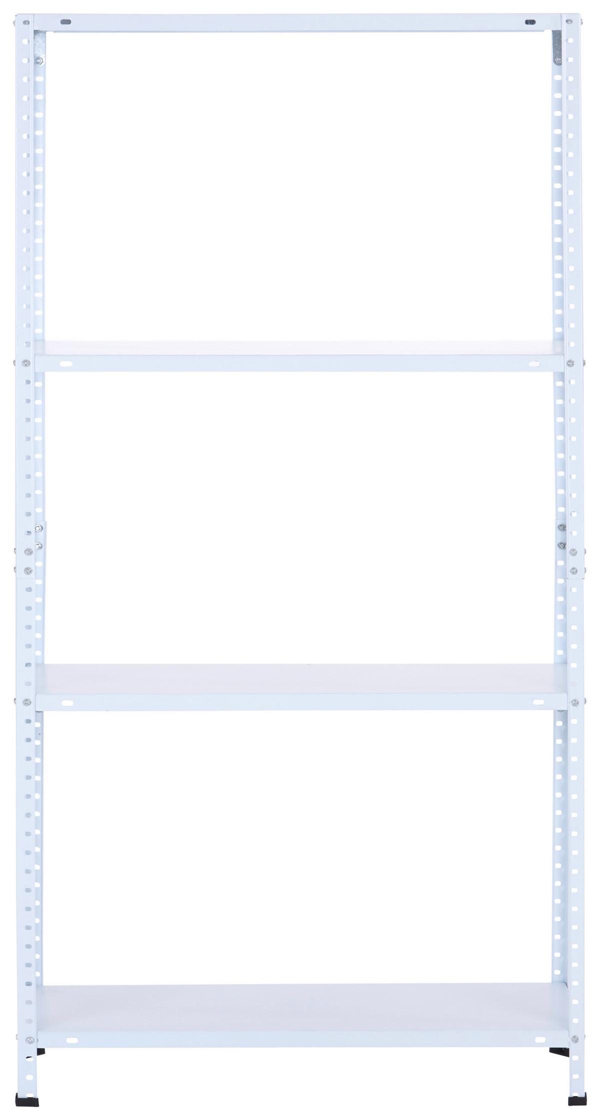 Schraubregal Stahl 75x150x30 Cm 40kg/boden - Weiß, MODERN, Metall (75/150/30cm) - Homezone