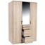 Kleiderschrank mit Spiegel 135cm Aachen, Eiche Dekor - Eichefarben, KONVENTIONELL, Holzwerkstoff (135/198/58cm) Kleiderschrank mit Spiegel 135cm Aachen, Eiche Dekor - Eichefarben, KONVENTIONELL, Holzwerkstoff (135/198/58cm)