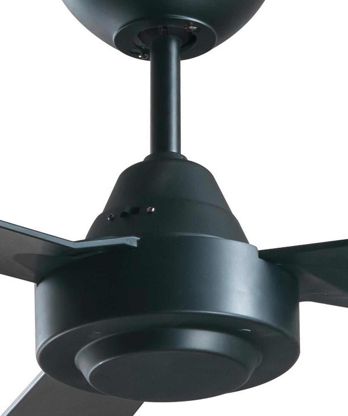 Deckenventilator Bayside Calypso Schwarz 3-Flügel - Schwarz, Design, Kunststoff (122/31cm) - P & B