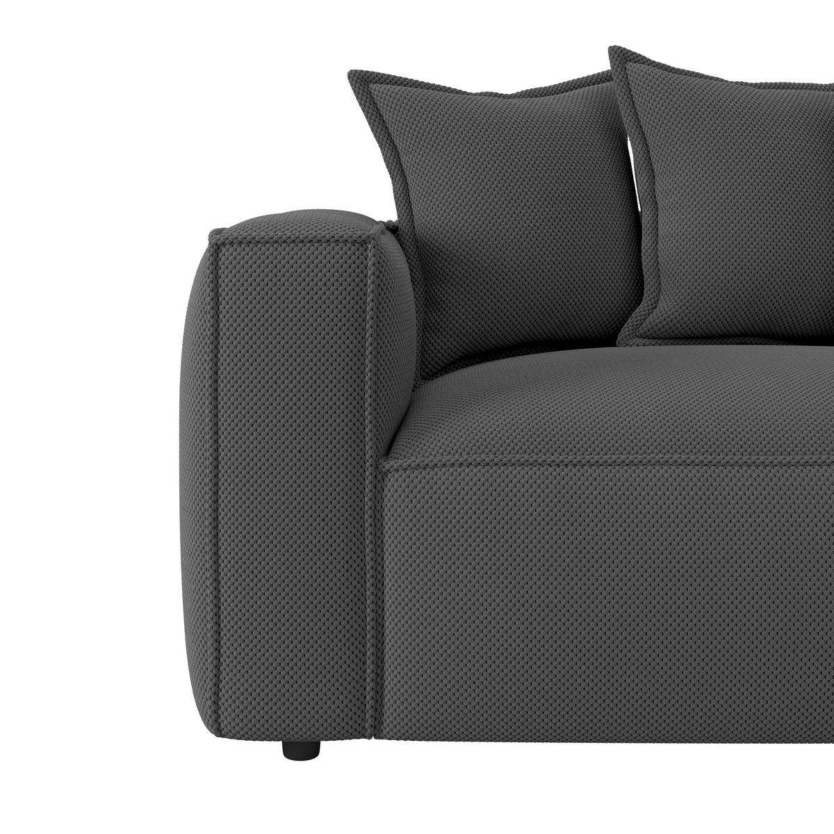 Bigsofa Cowboy - Anthrazit/Schwarz, MODERN, Textil (280/72/109cm)