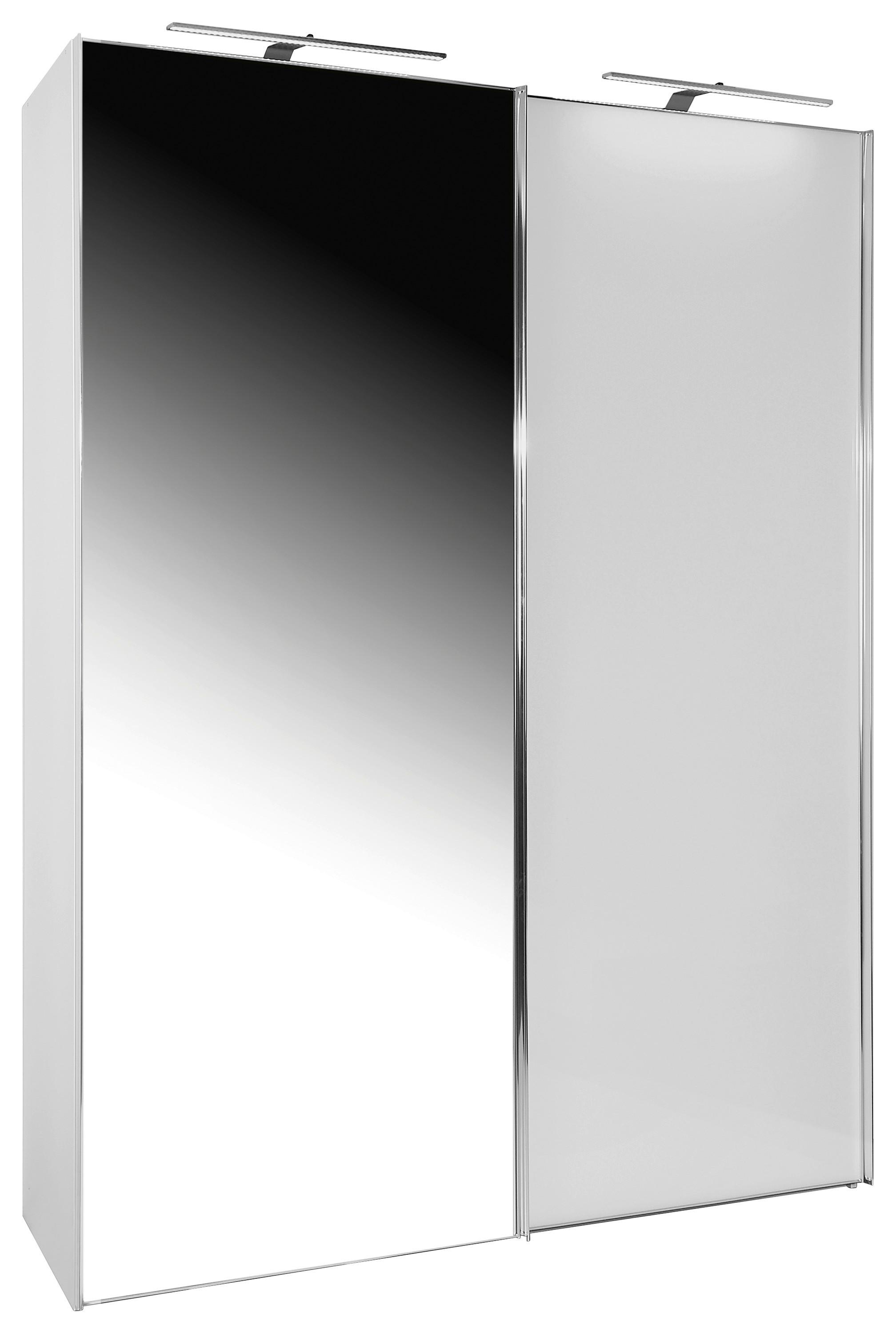 Schwebetürenschrank mit Spiegel 225cm Sonate, Weiß