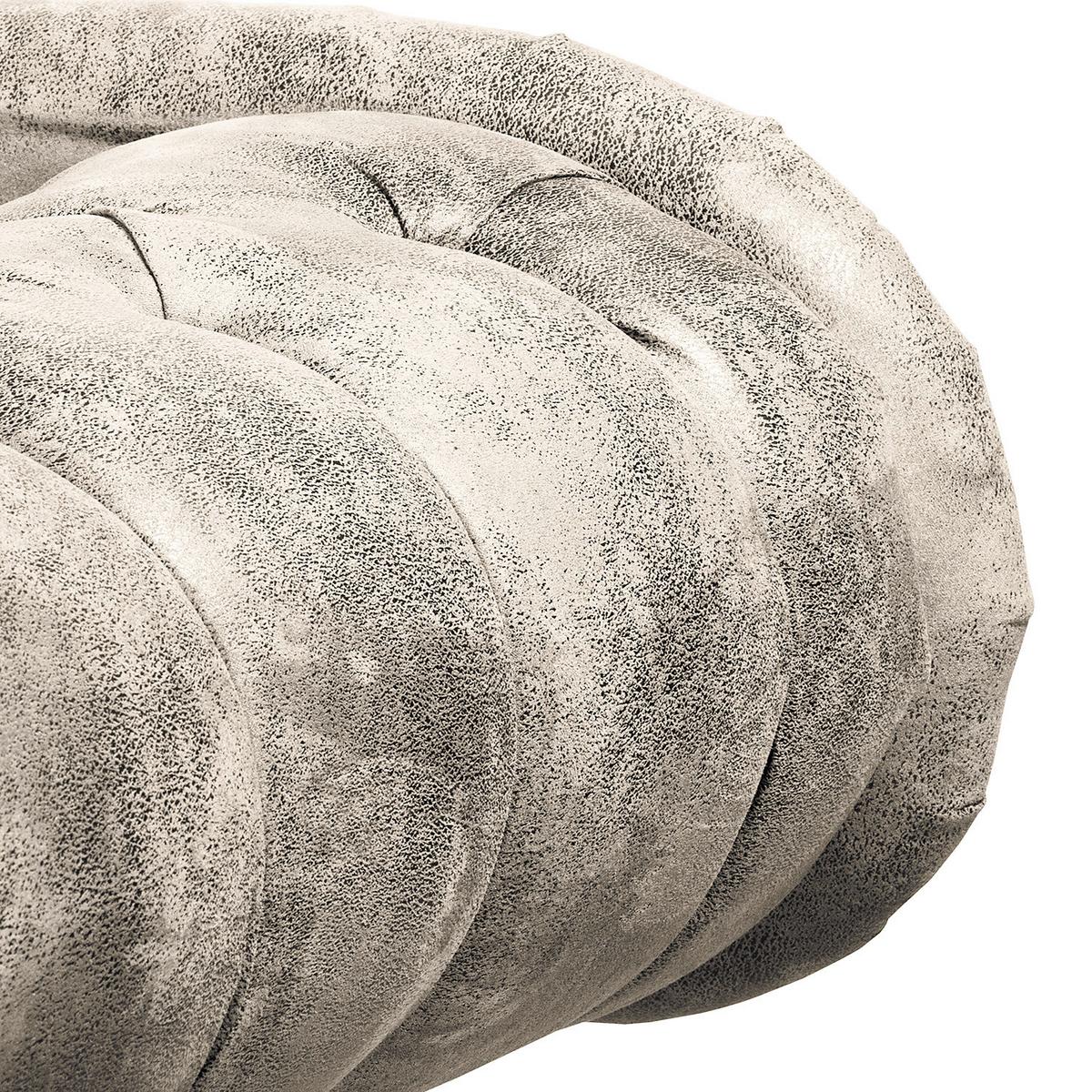 Récamiere Pako Hellgrau B: 185cm - Hellgrau/Braun, Design, Textil (185/93/75cm) - Livetastic