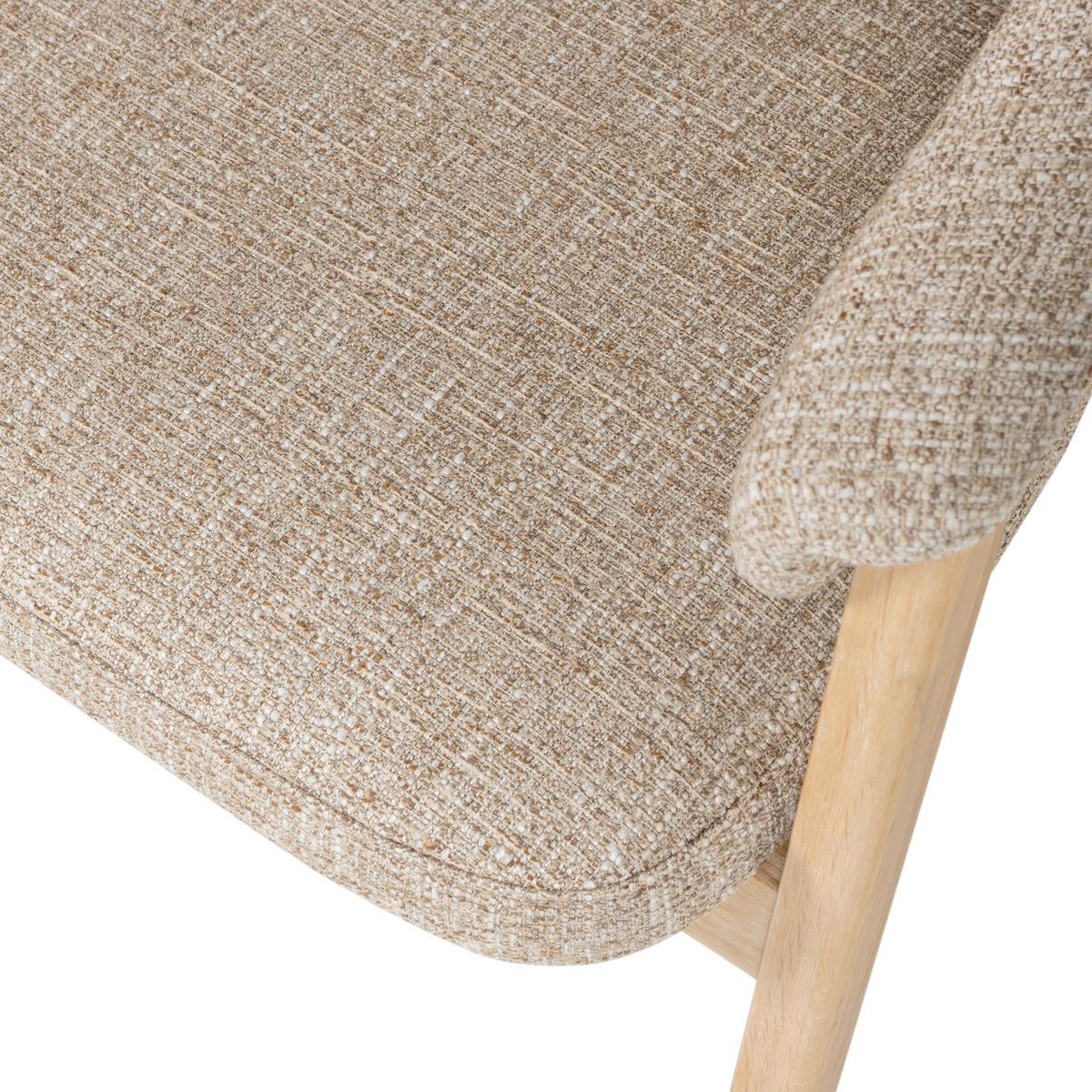 ARMLEHNSTUHL-SET Tunar Naturfarben 2-teilig - Naturfarben, MODERN, Holz/Textil (60/77/60cm) - Livetastic