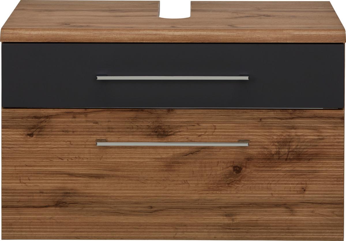 SKRINKA POD UMÝVADLO FLOAT - farba duba/antracitová, Modern, kov/kompozitné drevo (75/60/46cm) - Premium Living