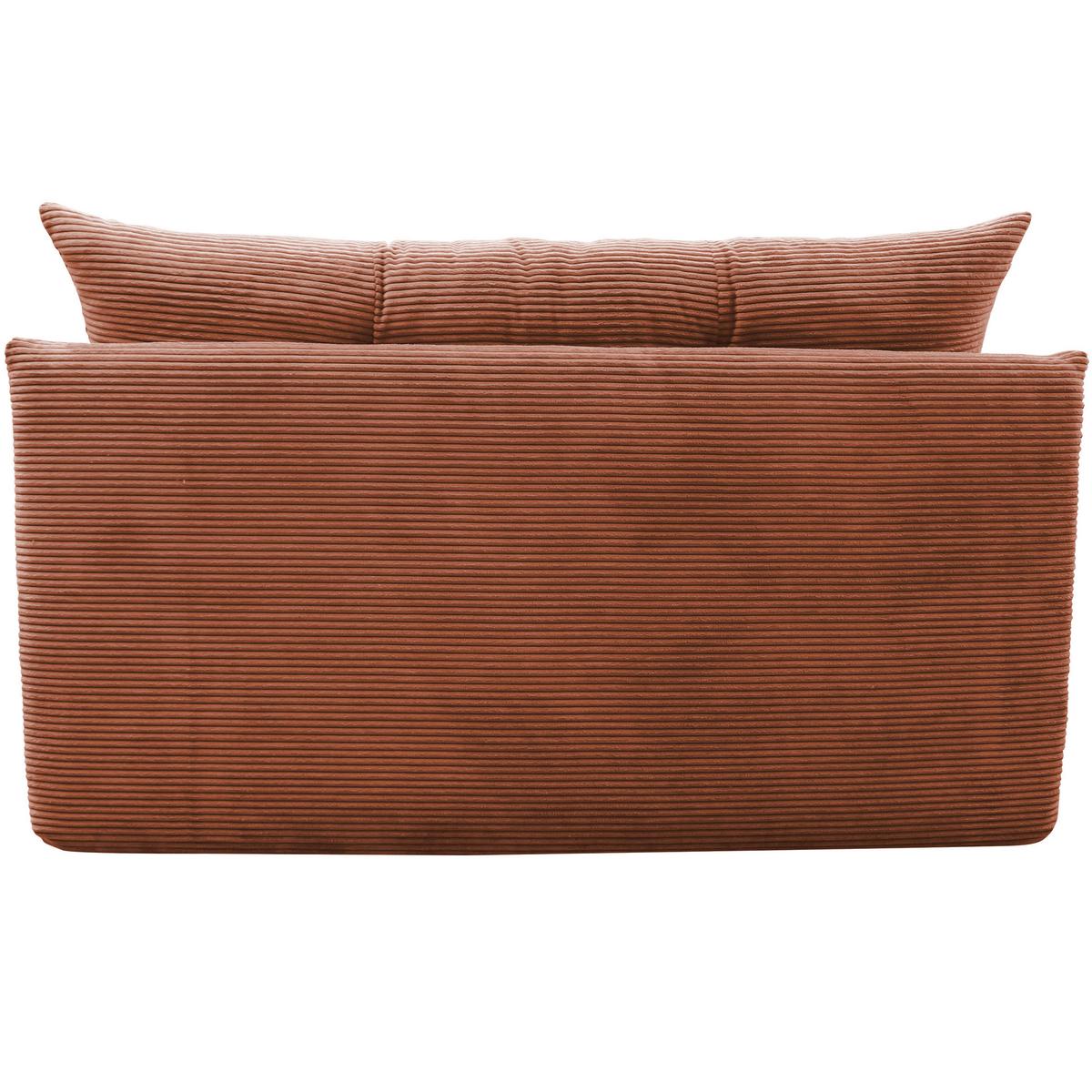 Schlafsofa mit Bettkasten Yellow B: 154 cm Cord Koralle - Koralle/Schwarz, Design, Textil (154/93/85cm) - MID.YOU