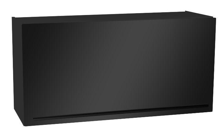 Závesná skrinka Jacqueline 100 cm - černá, Moderní, kompozitní dřevo (100/50/34,6cm)