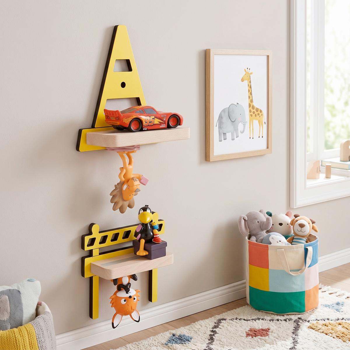 Kinderregal Boarti Gelb B: 13,5 cm - Gelb, MODERN, Holzwerkstoff (13,5/10,5/5cm) - Livetastic
