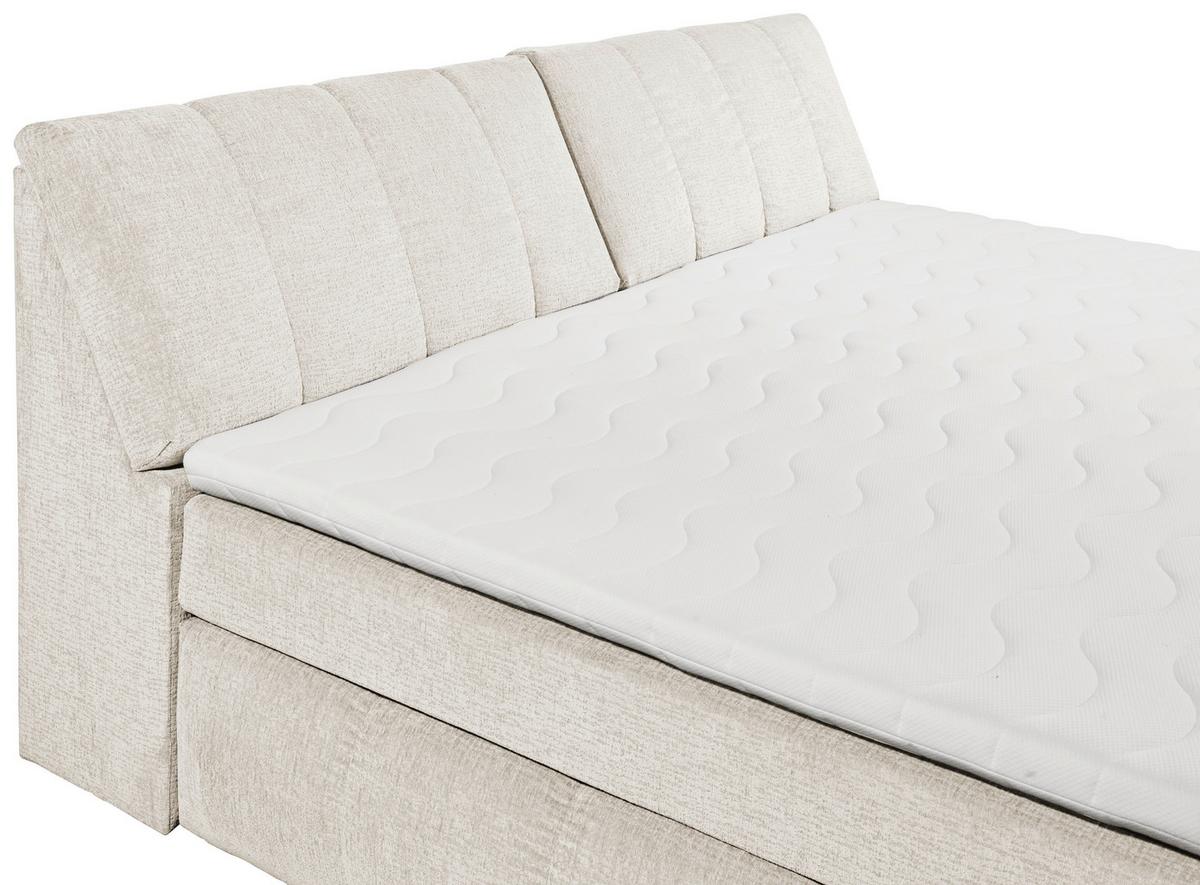 Boxspringbett Elkford 6 Mit Topper & Bettkasten 240x200 - Creme, MODERN, Holzwerkstoff/Textil (240/200cm) - MID.YOU