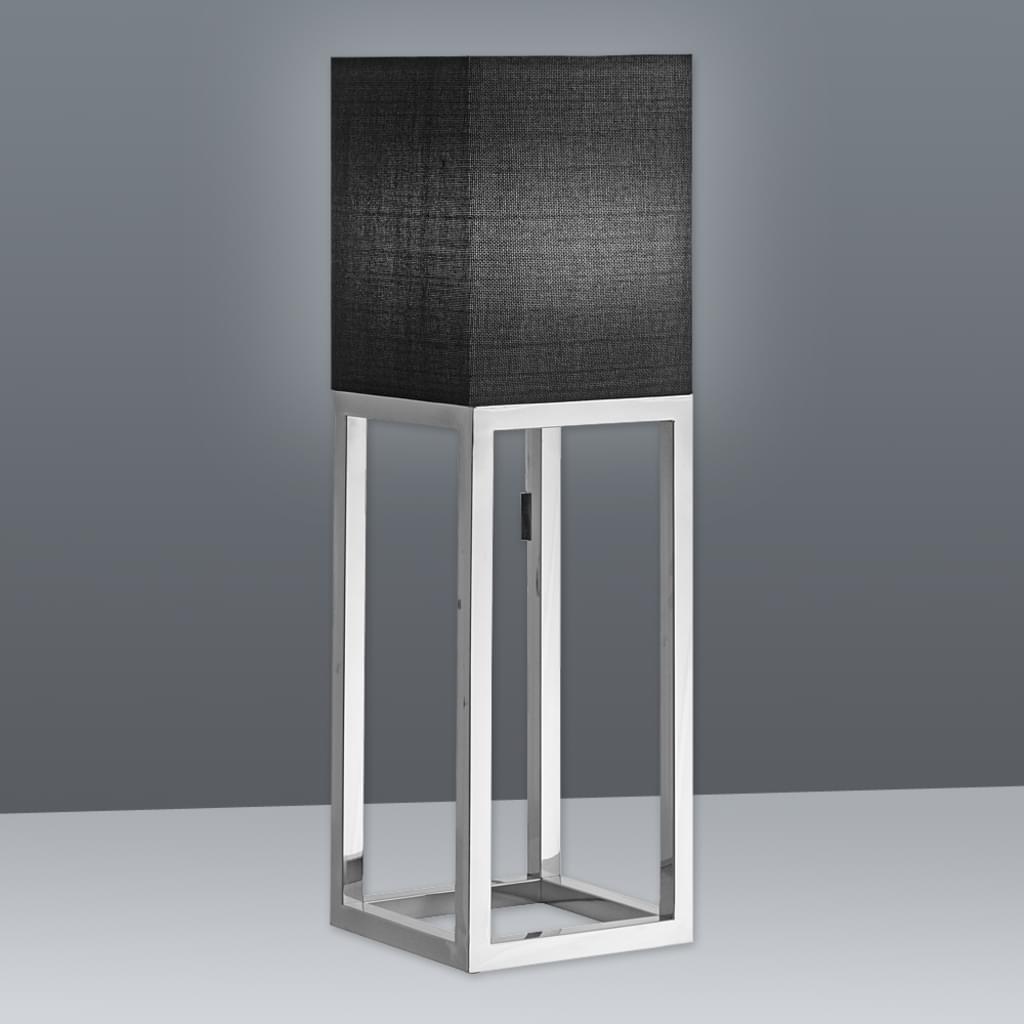 Stilvolle Tischleuchte ALFA in Schwarz & Chrom