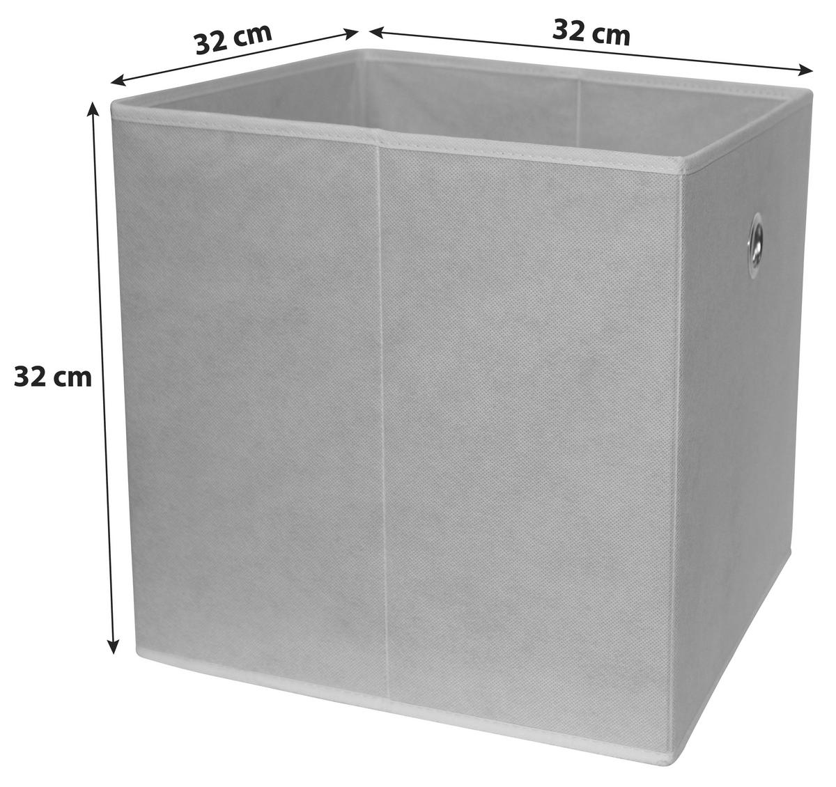 SKLÁDACÍ KRABICE CUBI - bílá, Moderní, kompozitní dřevo/textil (32/32/32cm)