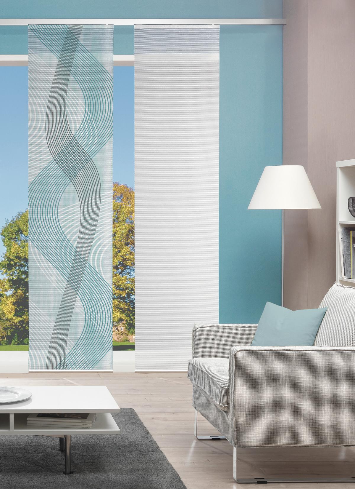 Flächenvorhang Mintgrün B: 60 Cm - Mintgrün, Design, Textil (60/260cm)