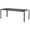 Gartentisch Break Aluminium L: 205cm - Schwarz, KONVENTIONELL, Metall (205/90/73,5cm) - Gardenson