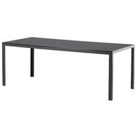 Gartentisch Break Aluminium L: 205cm - Schwarz, KONVENTIONELL, Metall (205/90/73,5cm) - Gardenson