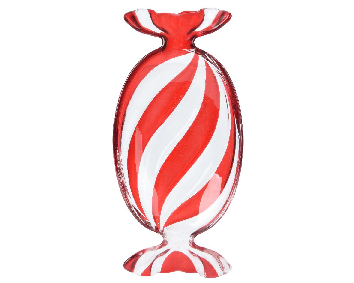 Dekorační podnos NELLY - bílá/červená, Basics, sklo (14,6/35/4,6cm)