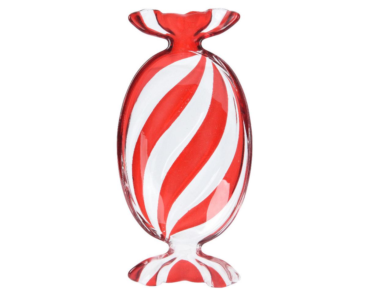 Dekorační podnos NELLY - bílá/červená, Basics, sklo (14,6/35/4,6cm)