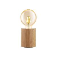 Tischlampe Turialdo Braun/ Naturfarben Mit Schnurschalter - Braun, Basics, Holz (8,5/10cm) - Eglo