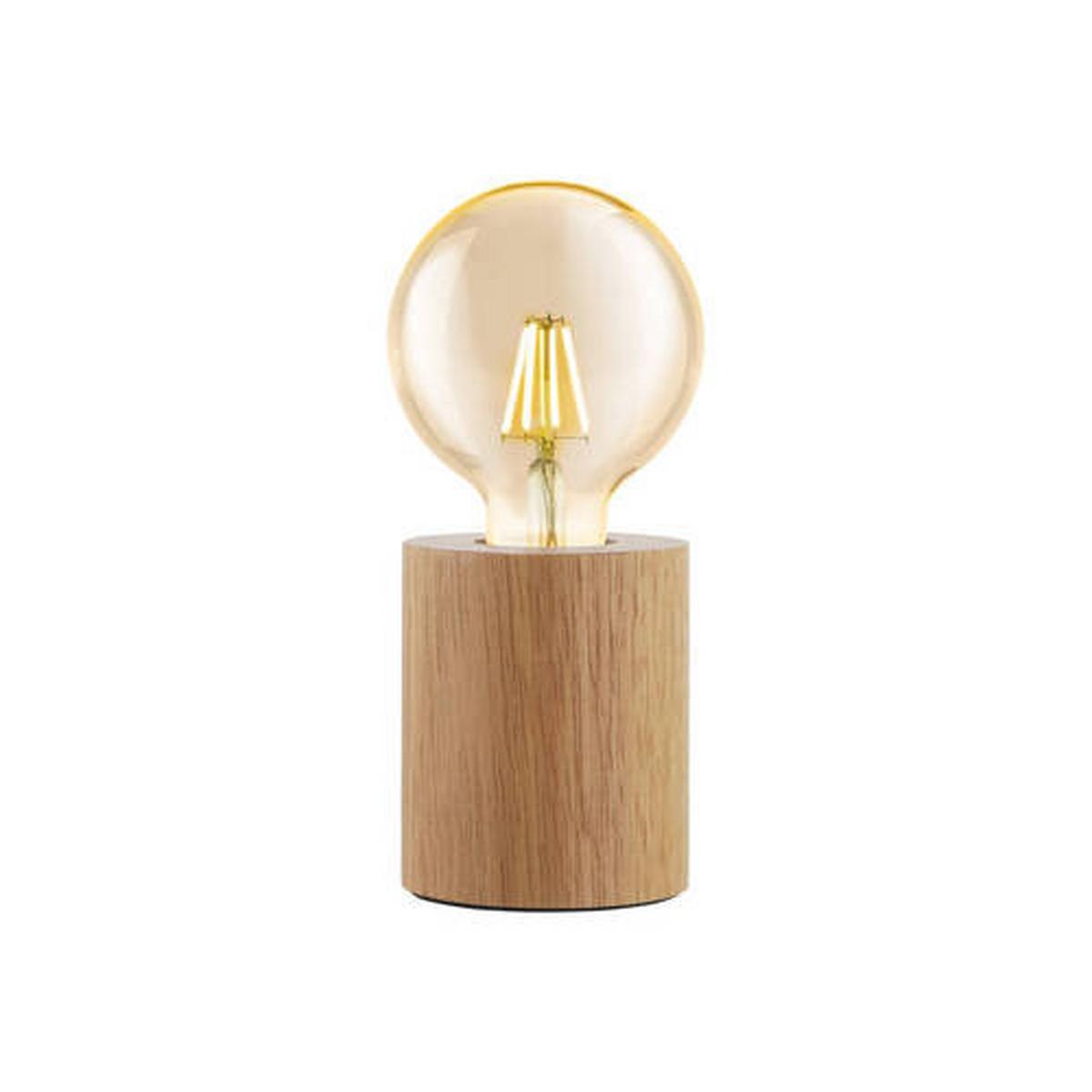 Tischlampe Turialdo Braun/ Naturfarben Mit Schnurschalter - Braun, Basics, Holz (8,5/10cm) - Eglo