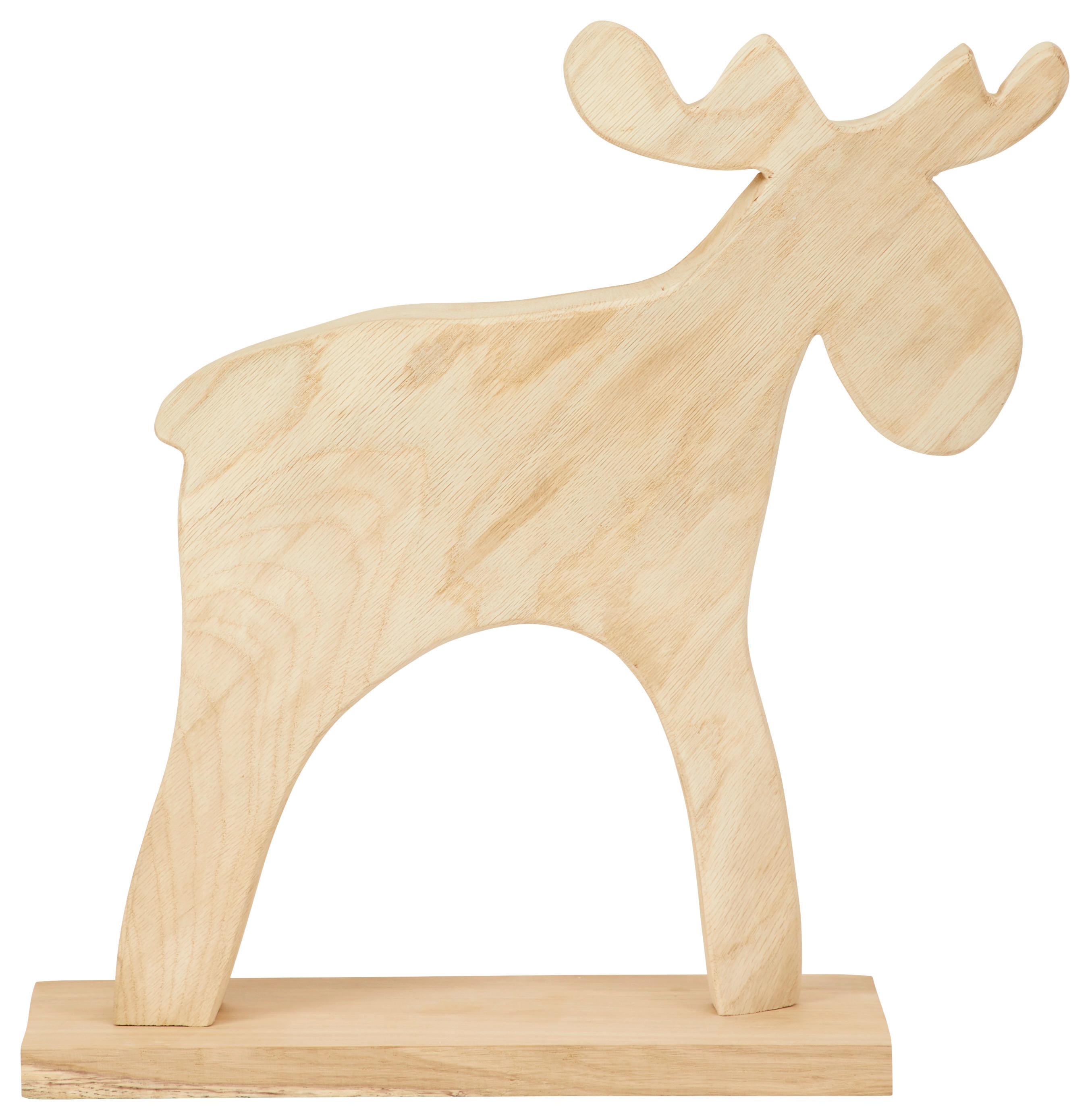 Dekorácia Sob Fynn Masív Výška 43cm - prírodné farby, Moderný, drevo (43cm) - Bessagi Home