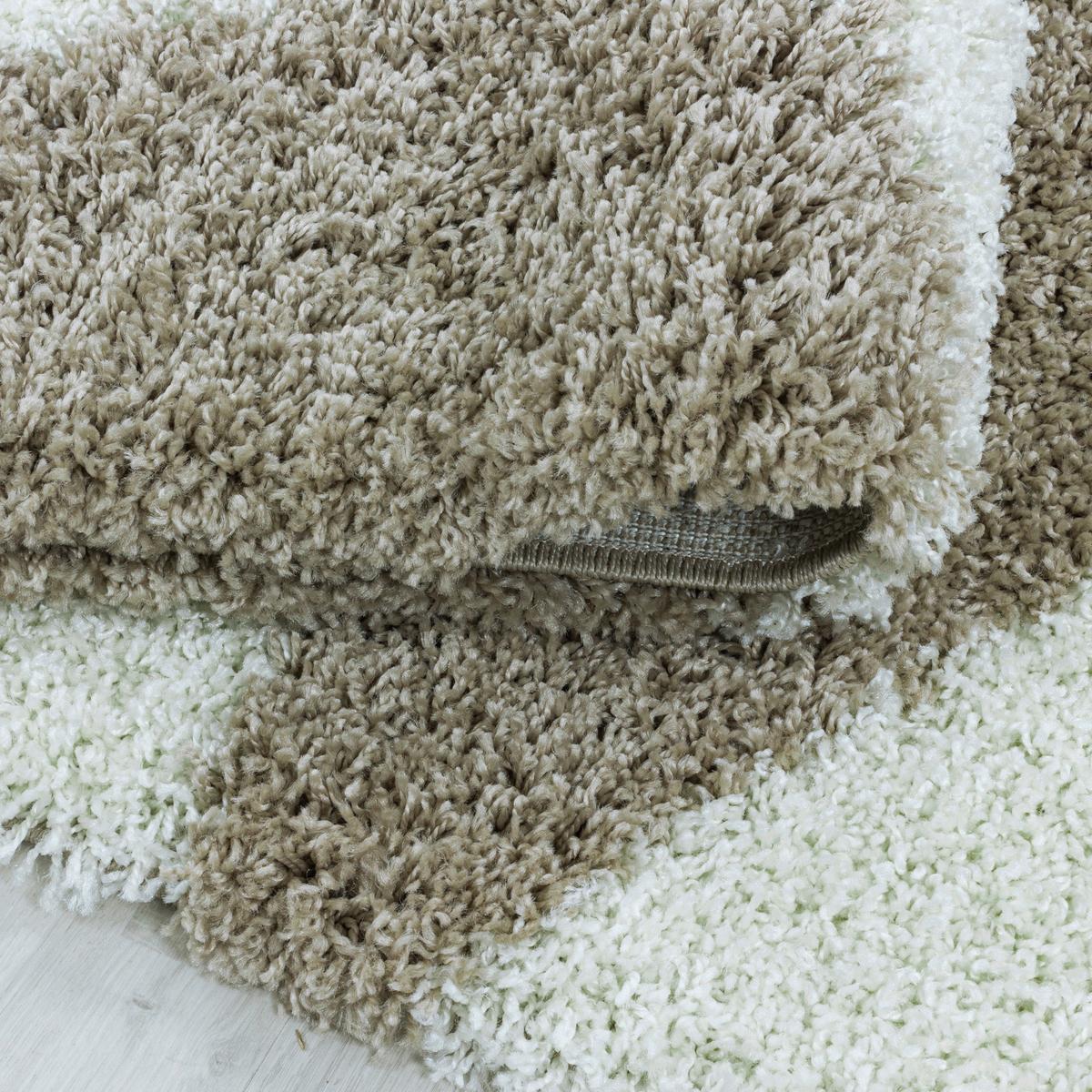 Hochflor Teppich Beige Naturfaser Tango Ø 200 cm - Beige, Design, Textil (200cm)