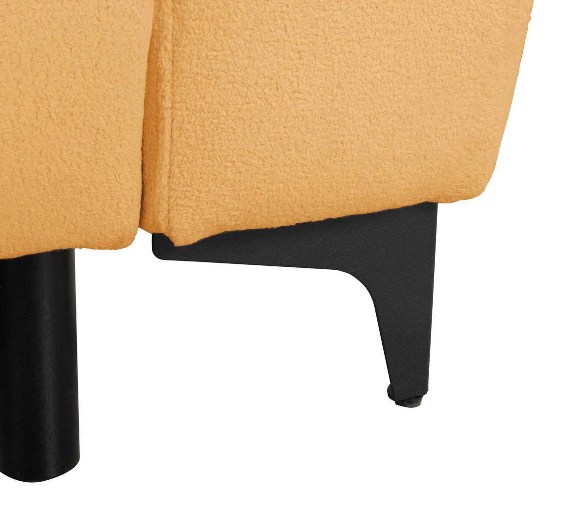 Ecksofa Moli, Gelb S: 236x148 cm - Gelb/Schwarz, Design, Textil (236/148cm) - MID.YOU