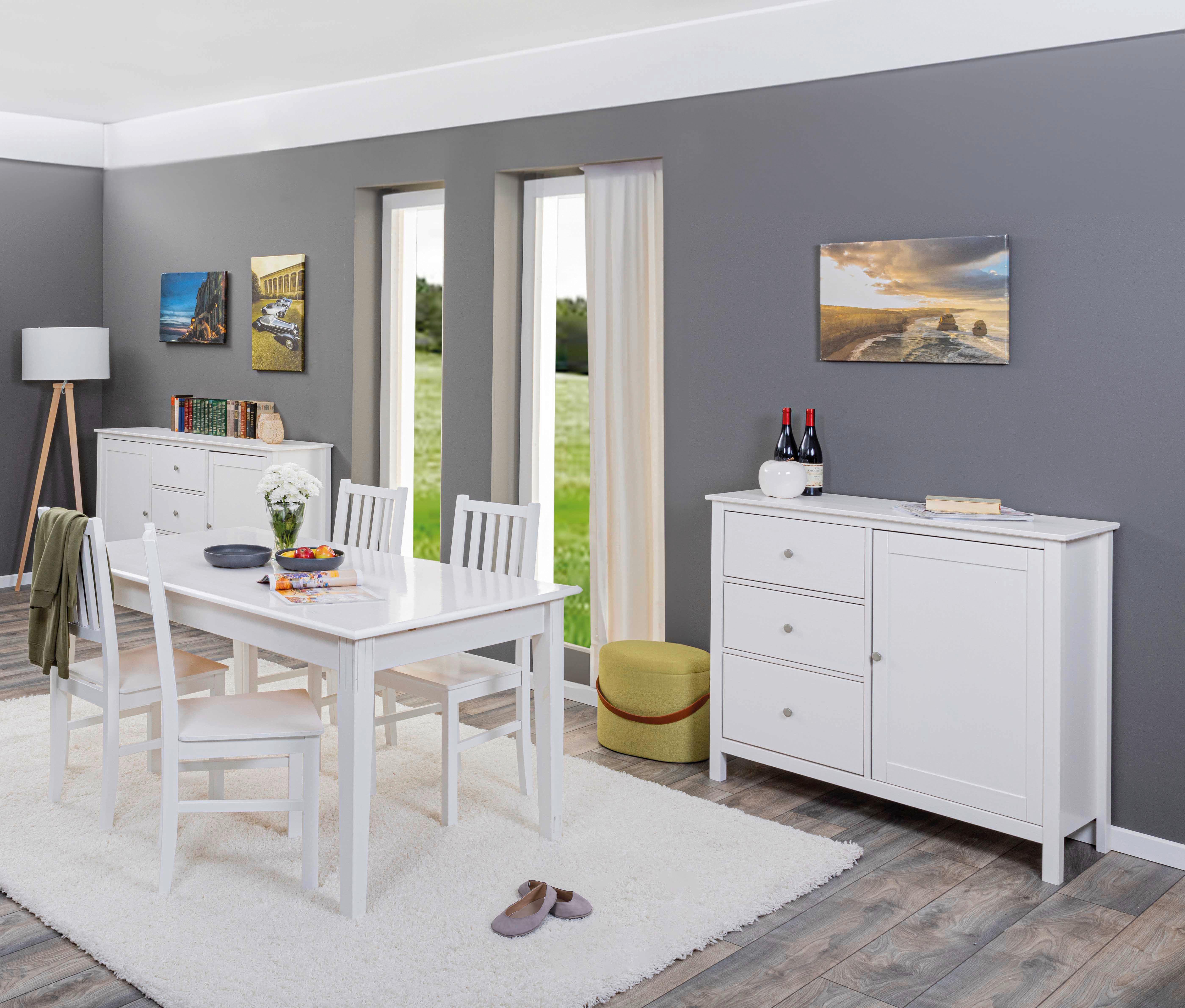 Kommode Chilly Home - Weiß, Design, Holz (110/96/40cm) - Livetastic
