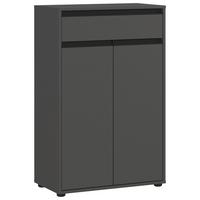 Badezimmer Unterschrank Gw- Lemont BxH 63x98 cm - Schwarz/Graphitfarben, MODERN, Holzwerkstoff (63/98/34cm) - Germania