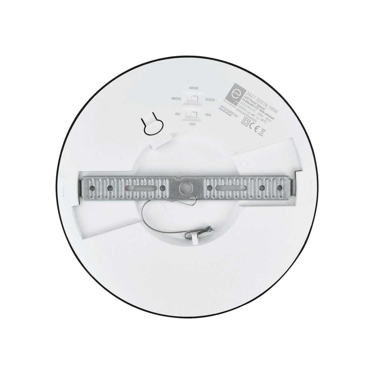 LED-Deckenleuchte 2427500181996 - Schwarz, KONVENTIONELL, Kunststoff (22,5/1,7cm)