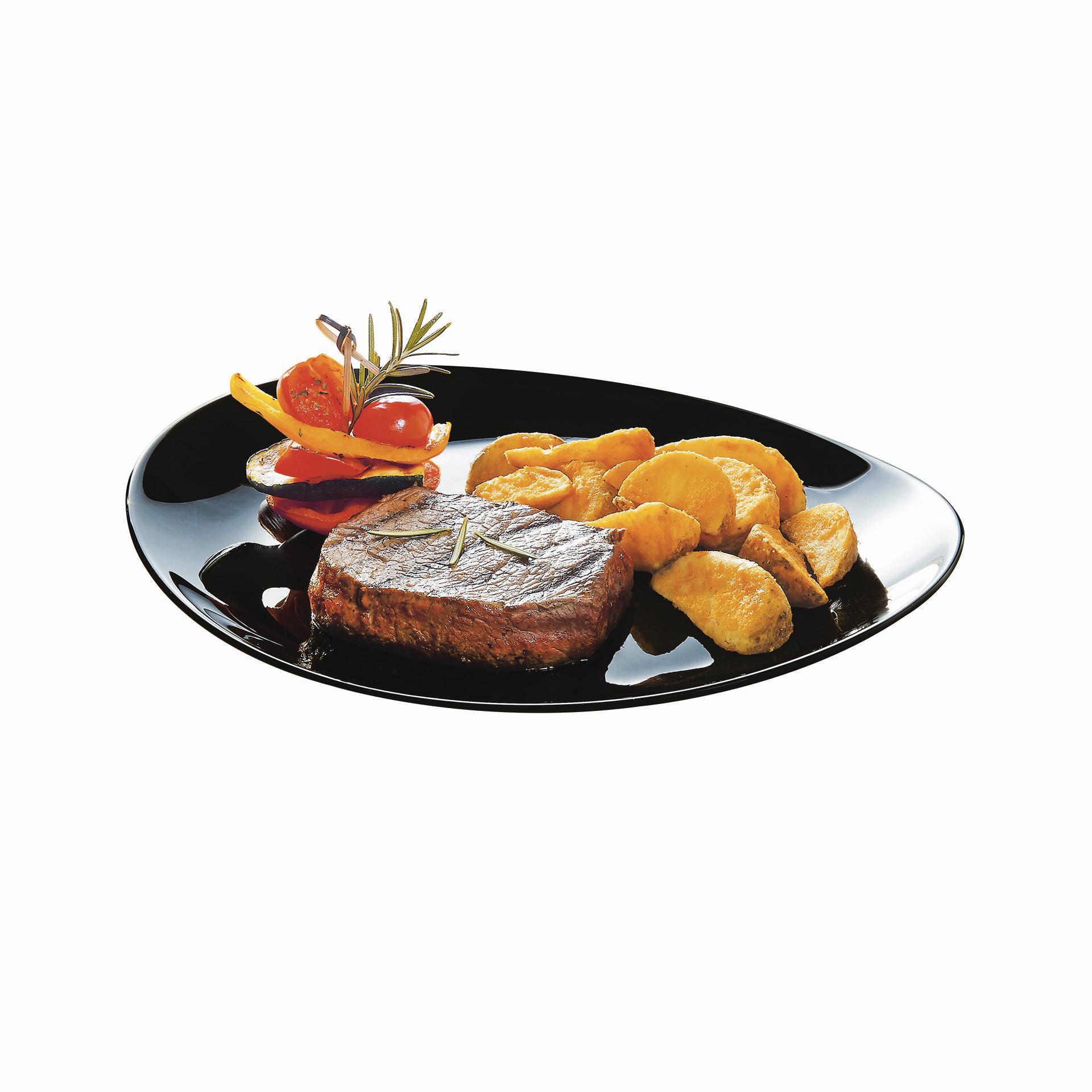 Steakteller Italien Party Schwarz 6--Teilig - Schwarz, Basics, Glas - Creatable