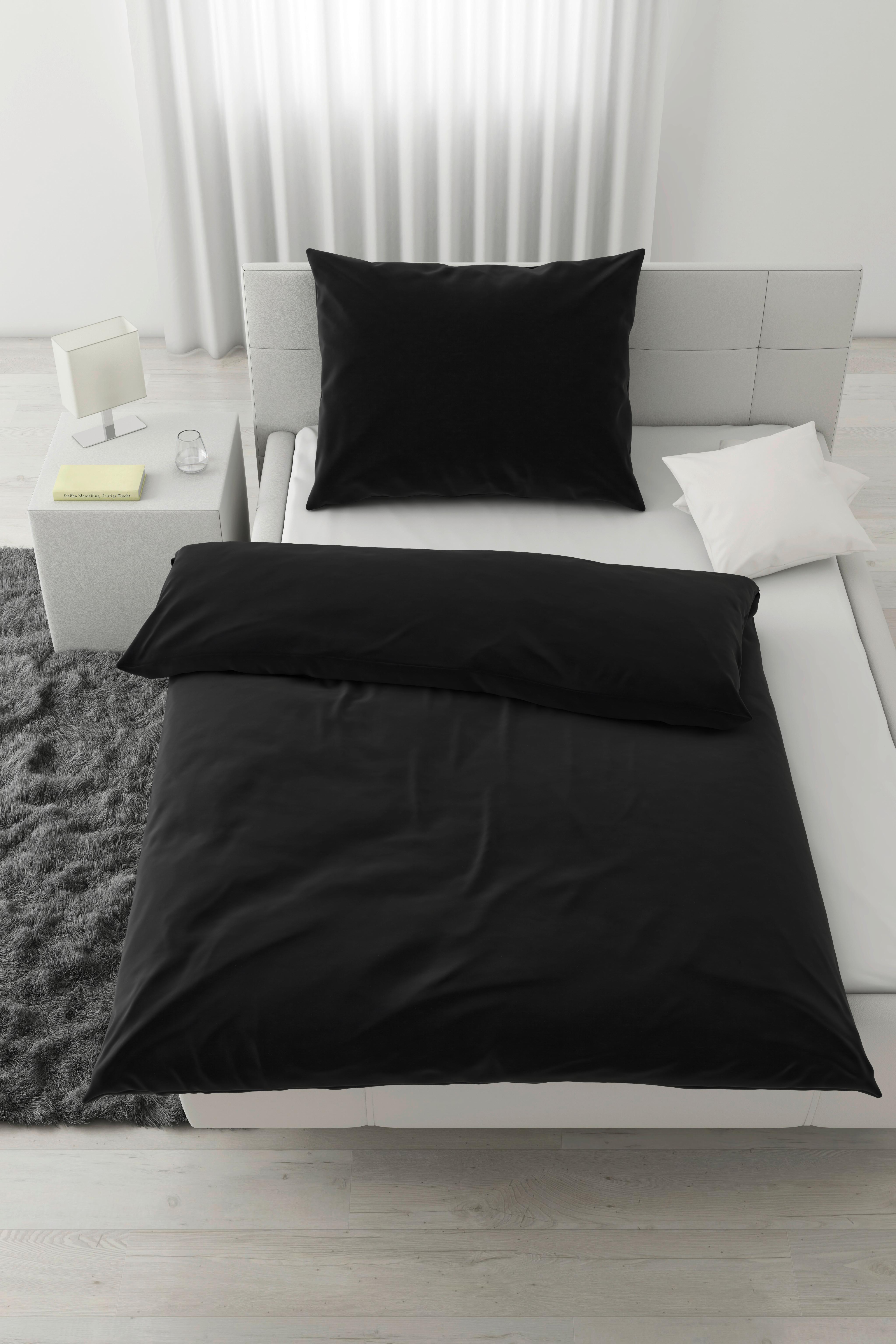 Povlečení Stone Washed, 140/200cm - antracitová, Romantický / Rustikální, textil (140/200cm) - Modern Living