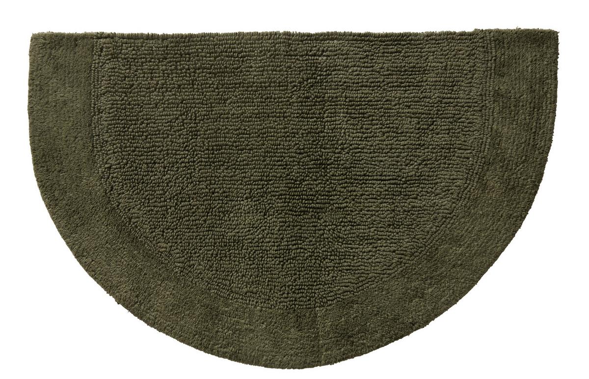 KÚPEĽŇOVÁ PREDLOŽKA Karen, 50/80cm, tmavozelená - tmavozelená, Konventionell, textil (50/80cm) - Premium Living