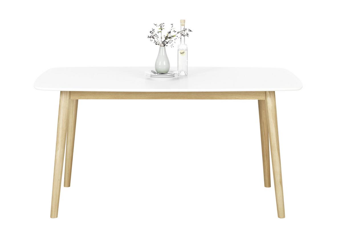 Esstisch Nagano - Eichefarben/Weiß, Design, Holz/Holzwerkstoff (150/80/75,5cm) - Livetastic
