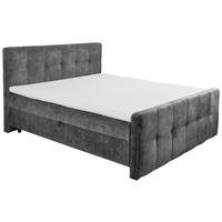 Boxbett Mit Topper & Bettkasten 160x200 Valetta - Anthrazit/Schwarz, MODERN, Holzwerkstoff/Textil (160/200cm) - MID.YOU