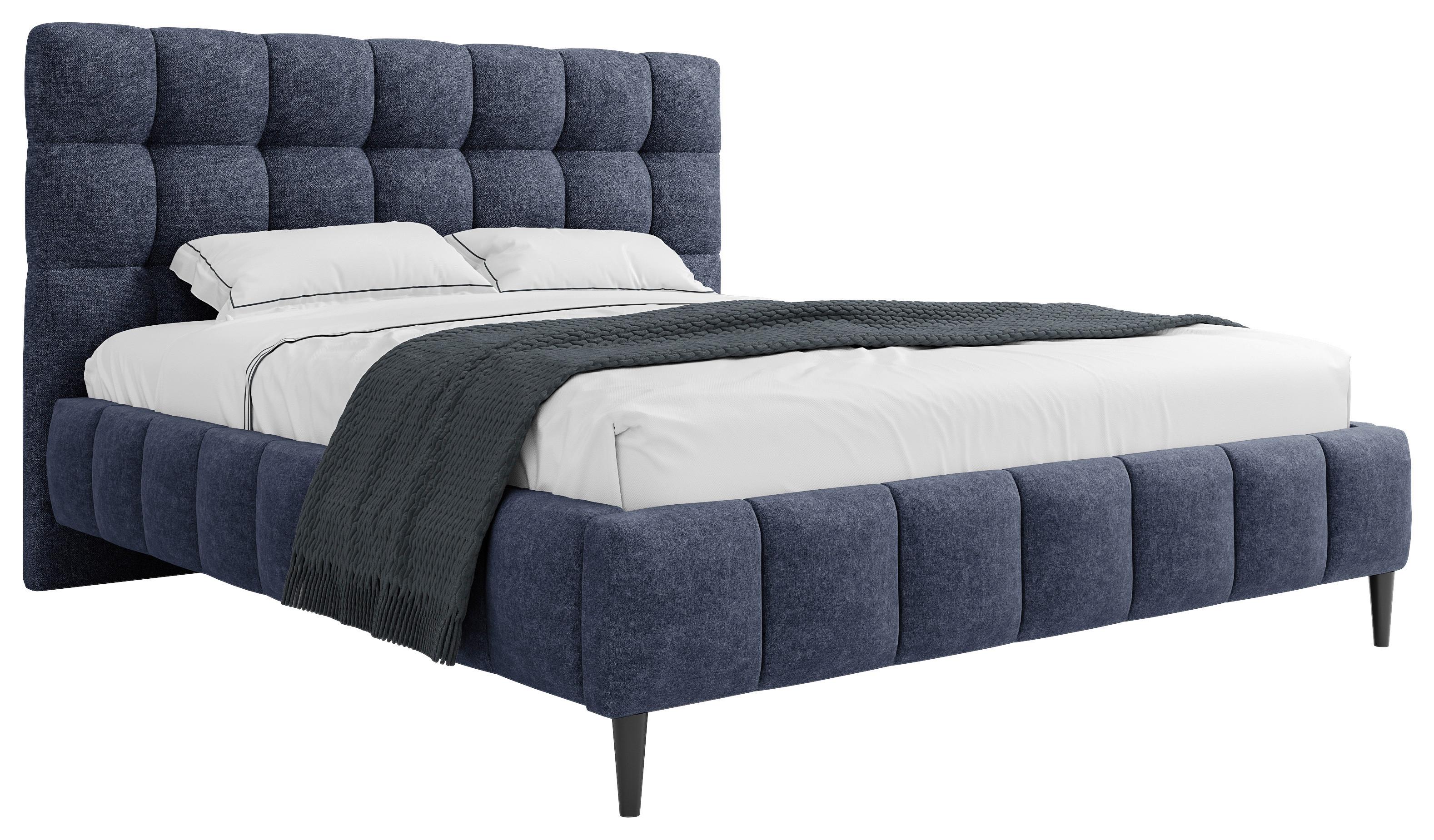 Polsterbett Magic Blau 180x200 cm - Blau/Schwarz, MODERN, Holz/Holzwerkstoff (180/200cm) - MID.YOU