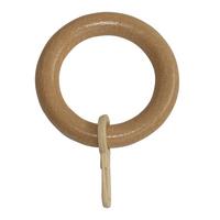 Vorhangringe Naturfarben Benno Kiefer 10 Stk. - Eichefarben, KONVENTIONELL, Holz/Kunststoff - Ondega