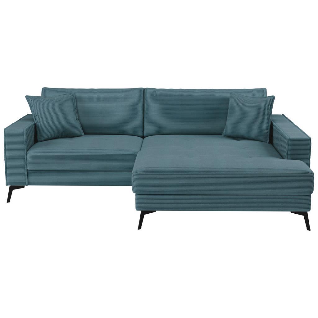 Ecksofa Ted Blaugrün S: 228x174 cm
