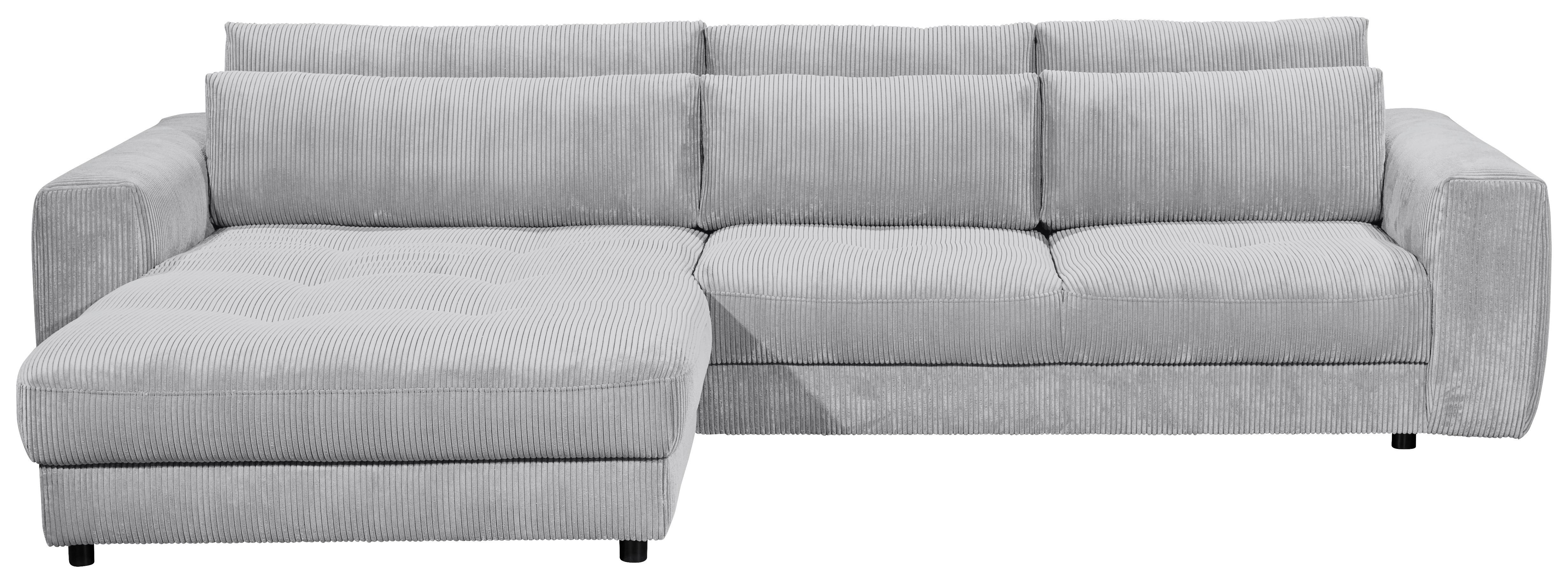 Ecksofa Barura 2S. URC Hellgrau S: 194/333 cm - Hellgrau/Schwarz, KONVENTIONELL, Holzwerkstoff/Textil (194/333cm) - MID.YOU