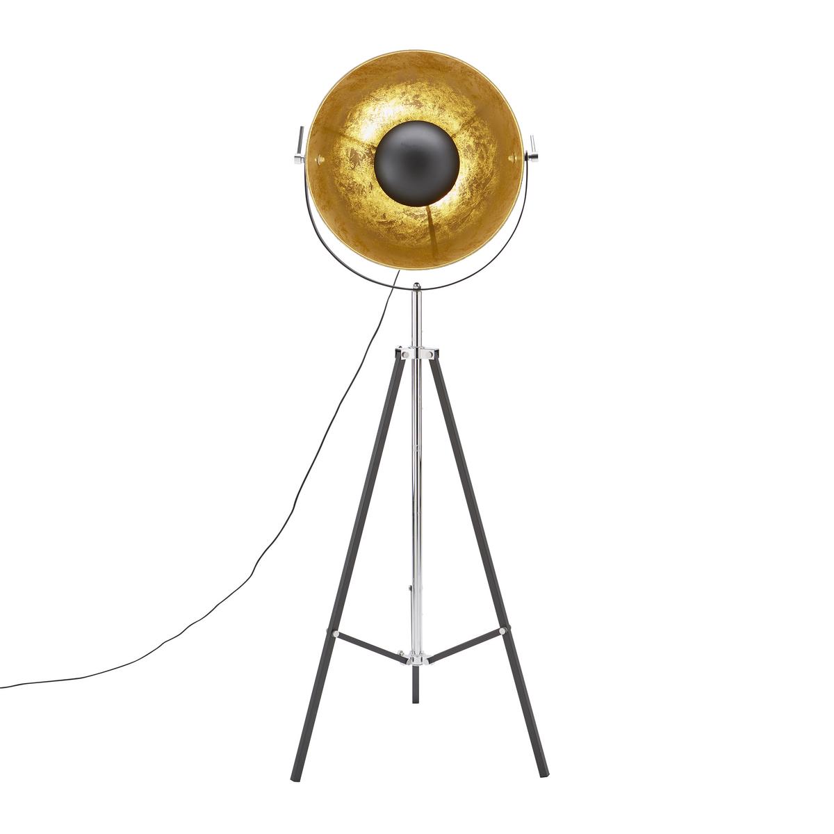 Stojací lampa Jule V: 176cm, 60 Watt - černá/barvy zlata, Lifestyle, kov (50/176cm) - Mömax