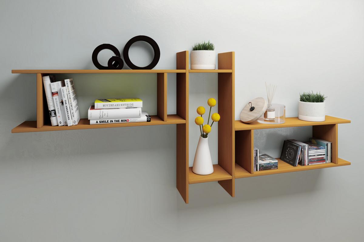 Wandregal Sirola Maxi B: 188 Cm - Buchefarben, KONVENTIONELL, Holzwerkstoff (188/80/19,7cm) - MID.YOU