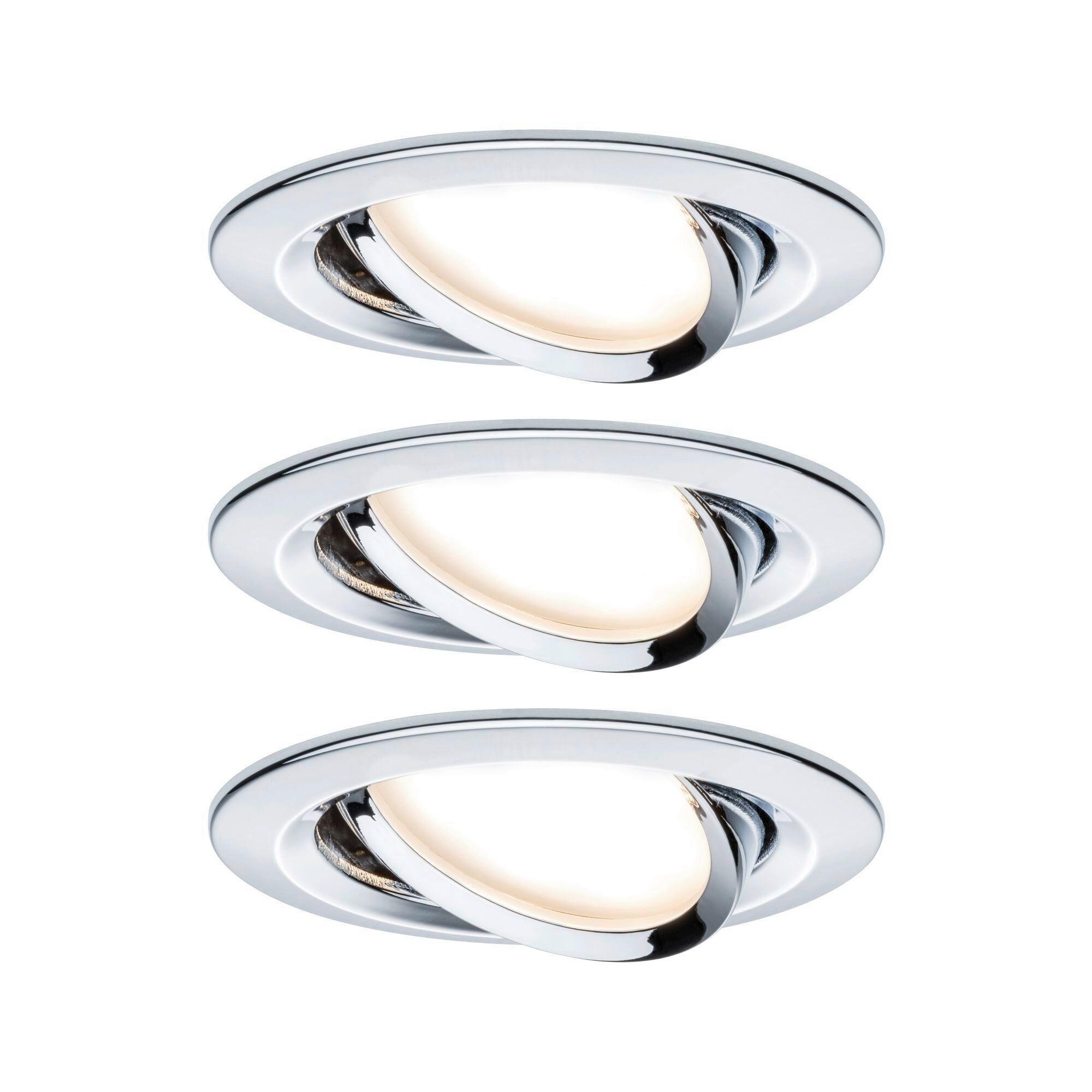 Deckenleuchte 3er-Set Ø 8,4 cm, dimmbar, rund - Design (8,4cm) - Paulmann