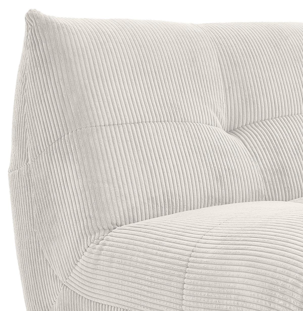 Modul Sofa Giselle 2er Sofa B: 105 Cm Cord Weiß - Weiß, Trend, Textil (105/80/112cm) - Livetastic