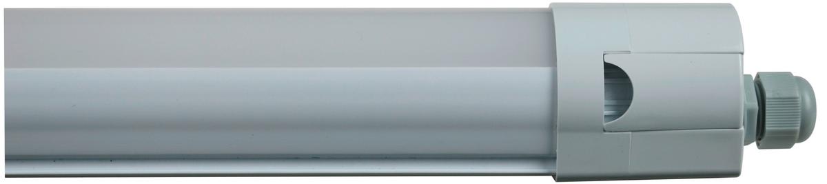 LED-Deckenleuchte L: 147 cm, für In- und Outdoor - Hellgrau, Basics, Kunststoff (147/6/6cm)
