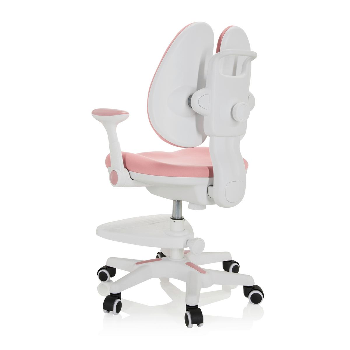 Jugenddrehstuhl Kid Wing Rosa/weiß Bis 80 Kg - Rosa/Weiß, MODERN, Kunststoff/Textil (56/88/52cm) - MID.YOU