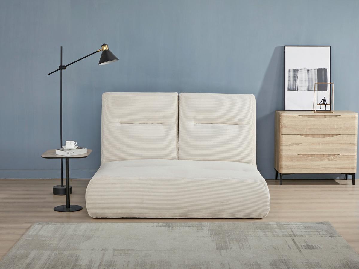 Schlafsofa Luna Beige B: 159 Cm - Beige, Design, Textil (159/88/160cm) - Livetastic