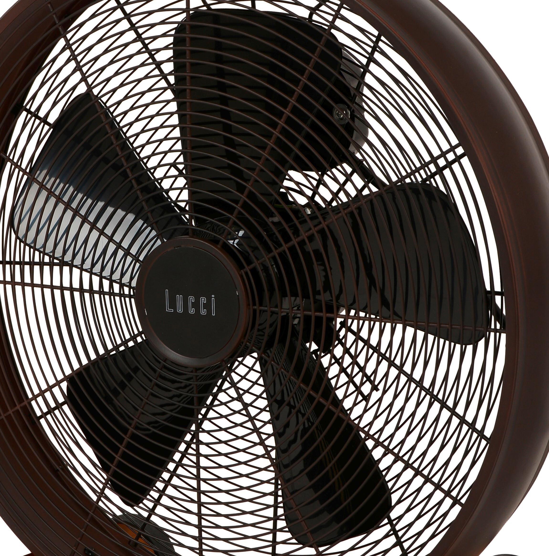 Bodenventilator 50 Watt Floor H: 47 cm - Walnussfarben/Bronzefarben, Basics, Holz/Metall (47/46/19cm)