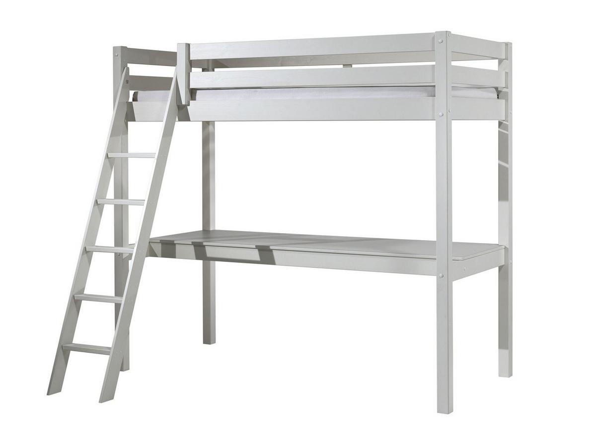 Hochbett Pino B: 164,5 Cm Weiß - Weiß/Kieferfarben, Basics, Holz (90/200cm) - MID.YOU
