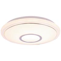 Led-deckenleuchte Aaron Ø 40 Cm Mit Farbwechsler - Chromfarben/Weiß, MODERN, Kunststoff/Metall (40/8cm) - Luca Bessoni